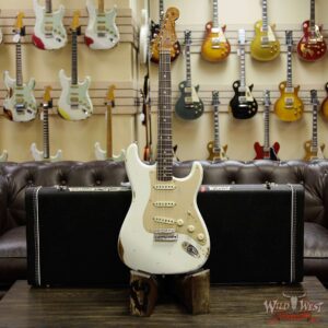 Fender Custom Shop 30th Anniversary LTD Roasted 1960 Stratocaster Relic Birdseye Neck Rosewood Board Aged Olympic White - Image 12