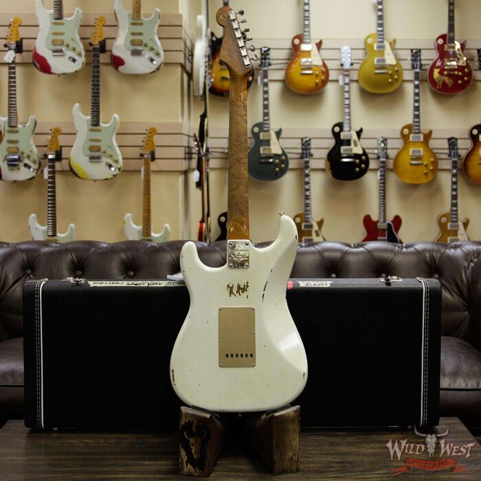 Fender Custom Shop 30th Anniversary LTD Roasted 1960 Stratocaster Relic Birdseye Neck Rosewood Board Aged Olympic White - Image 16