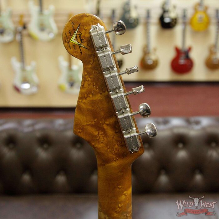 Fender Custom Shop 30th Anniversary LTD Roasted 1960 Stratocaster Relic Birdseye Neck Rosewood Board Aged Olympic White - Image 14