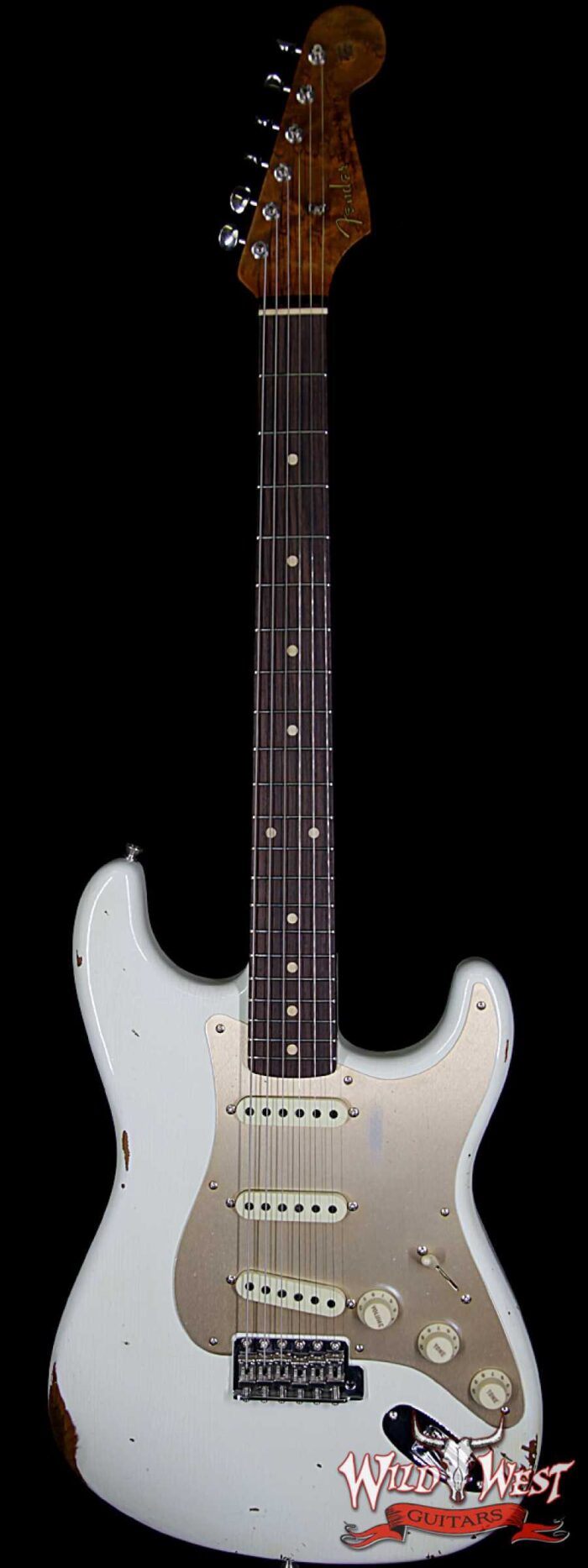 Fender Custom Shop 30th Anniversary LTD Roasted 1960 Stratocaster Relic Birdseye Neck Rosewood Board Aged Olympic White - Image 1