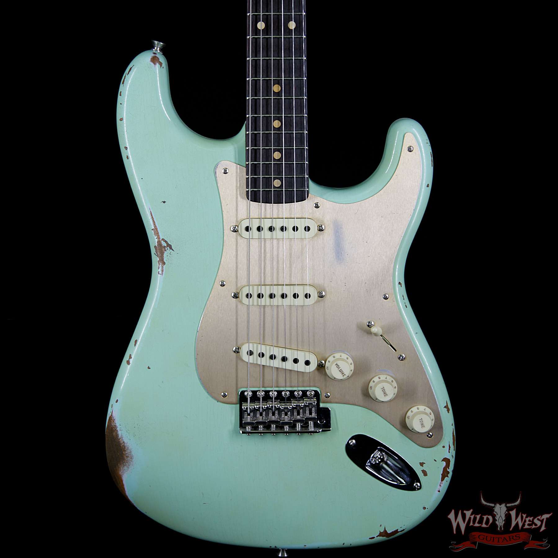fender-1960strat-rstd-relic-rw-agedsurfgreen-cz538708-bbf__wwg.jpg Fender Custom Shop 30th Anniversary 1960 Stratocaster Relic Roasted Birdseye Neck Rosewood Board Aged Surf Green - Image 3