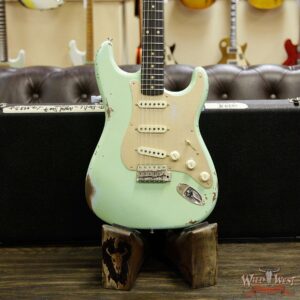 Fender Custom Shop 30th Anniversary 1960 Stratocaster Relic Roasted Birdseye Neck Rosewood Board Aged Surf Green - Image 11