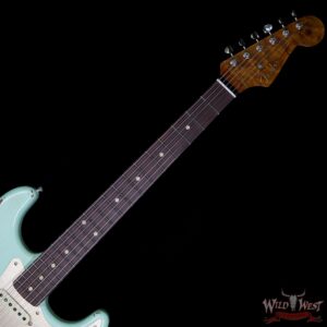 Fender Custom Shop 30th Anniversary Roasted 1960 Stratocaster Relic Birdseye Neck Rosewood Board Aged Surf Green - Image 9