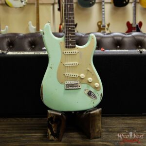 Fender Custom Shop 30th Anniversary Roasted 1960 Stratocaster Relic Birdseye Neck Rosewood Board Aged Surf Green - Image 11