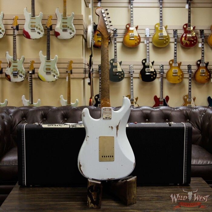 Fender Custom Shop 30th Anniversary LTD 1960 Stratocaster Relic Roasted Birdseye Neck Rosewood Board Faded Sonic Blue - Image 15