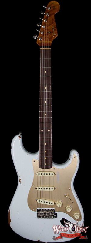 Fender Custom Shop 30th Anniversary LTD 1960 Stratocaster Relic Roasted Birdseye Neck Rosewood Board Faded Sonic Blue