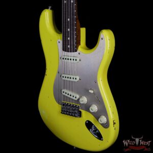 Fender Custom Shop 30th Anniversary LTD Roasted 1960 Stratocaster Relic Birdseye Neck Rosewood Board Aged Graffiti Yellow - Image 2