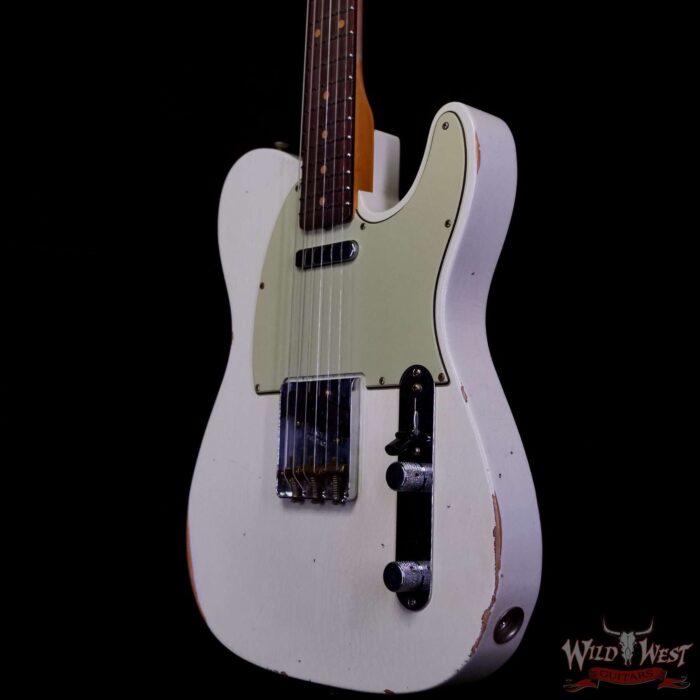 Fender Custom Shop Limiited Edition 1960 Telecaster Relic Aged Olympic White 7.30 LBS - Image 2