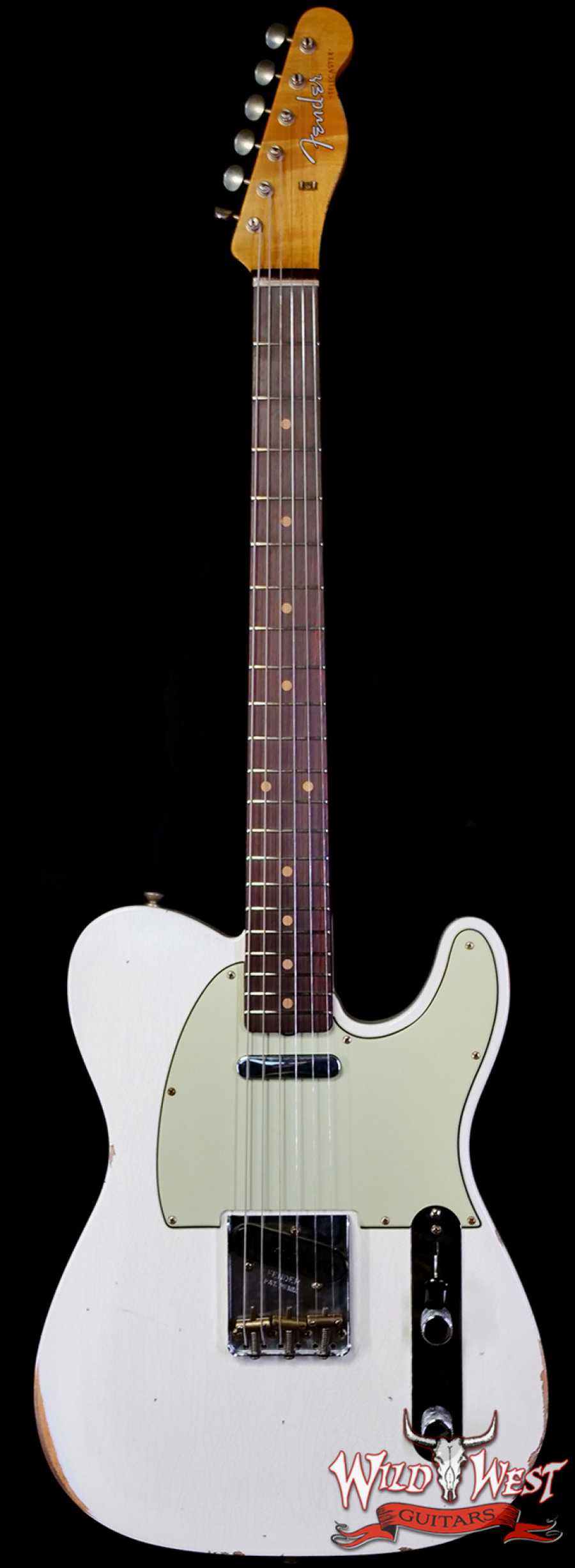 fender-1960tele-main__wwg_large.jpg Fender Custom Shop Limiited Edition 1960 Telecaster Relic Aged Olympic White 7.30 LBS - Image 1