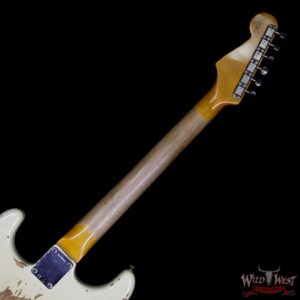 Fender Custom Shop 1961 Stratocaster Heavy Relic Slab Rosewood Fingerboard Vintage White - Image 13