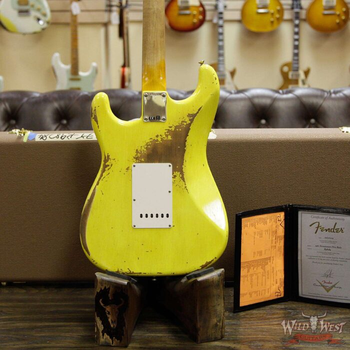 Fender Custom Shop 1961 Stratocaster Heavy Relic AAA Rosewood Fingerboard Graffiti Yellow - Image 14