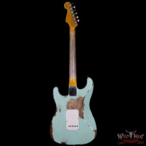 Fender Custom Shop 1961 Stratocaster Heavy Relic Slab Rosewood Fingerboard Surf Green - Image 6