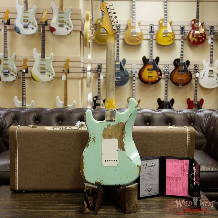 Fender Custom Shop 1961 Stratocaster Heavy Relic Slab Rosewood Fingerboard Surf Green - Image 16