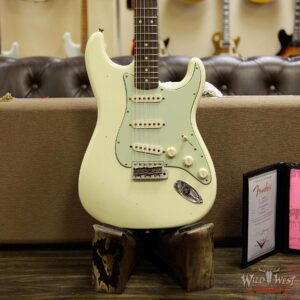 Fender Custom Shop 1961 Stratocaster Journeyman Relic with Dirty Neck Slab Rosewood Board Vintage White - Image 11