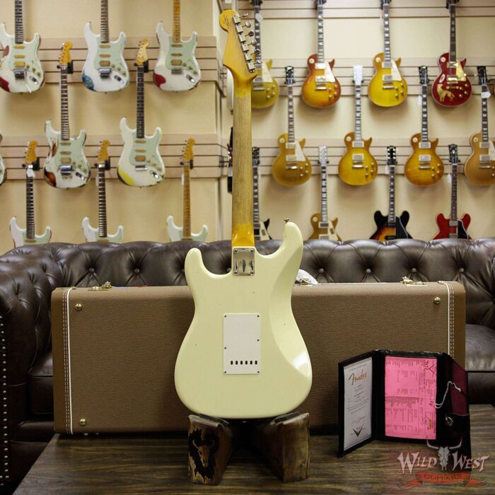 Fender Custom Shop 1961 Stratocaster Journeyman Relic with Dirty Neck Slab Rosewood Board Vintage White - Image 16