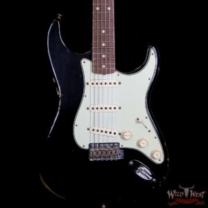 Fender Custom Shop 1961 Stratocaster Journeyman Relic with Dirty Neck Slab Rosewood Fingerboard Black - Image 4