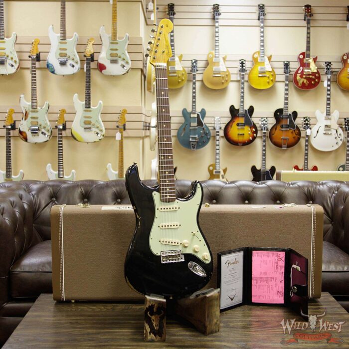 Fender Custom Shop 1961 Stratocaster Journeyman Relic with Dirty Neck Slab Rosewood Fingerboard Black - Image 12