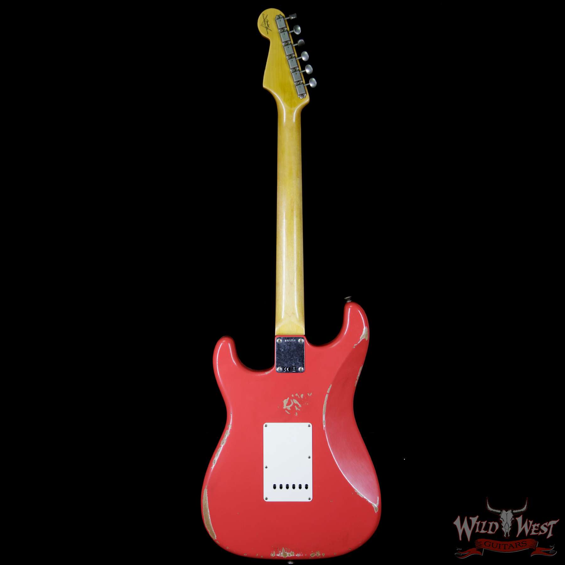 fender-1961strat-relic-frd-92753-bb__wwg.jpg 2018 Fender Custom Shop 1961 Stratocaster Relic Rosewood Slab Fingerboard Fiesta Red - Image 6