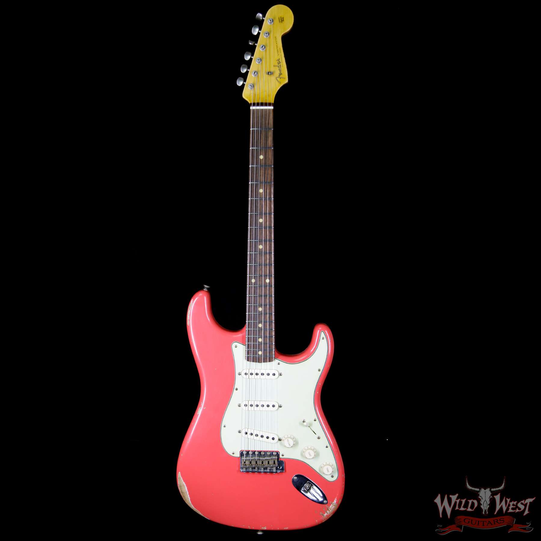 fender-1961strat-relic-frd-92753-bf__wwg.jpg 2018 Fender Custom Shop 1961 Stratocaster Relic Rosewood Slab Fingerboard Fiesta Red - Image 5