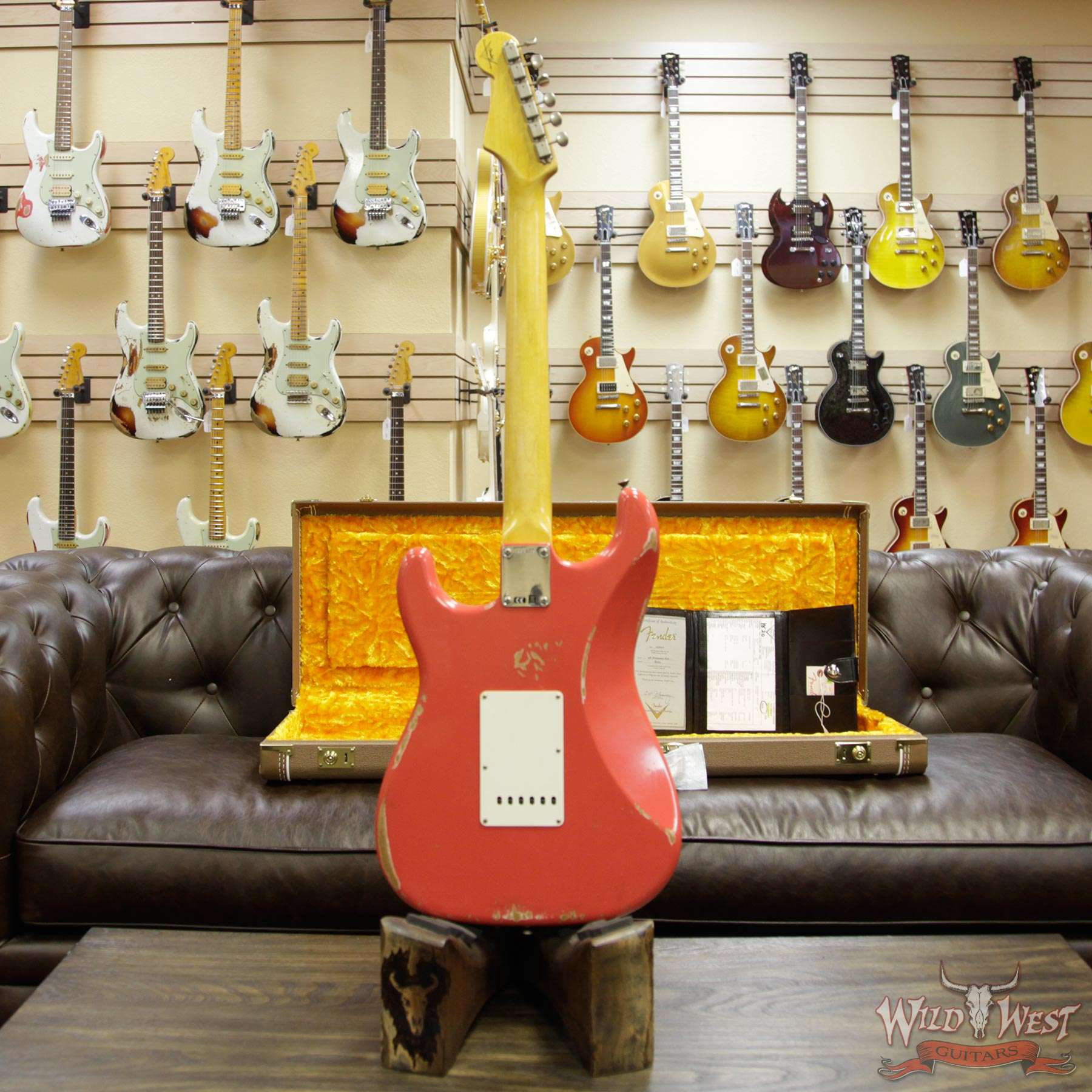 fender-1961strat-relic-frd-92753-d3__wwg.jpg 2018 Fender Custom Shop 1961 Stratocaster Relic Rosewood Slab Fingerboard Fiesta Red - Image 14