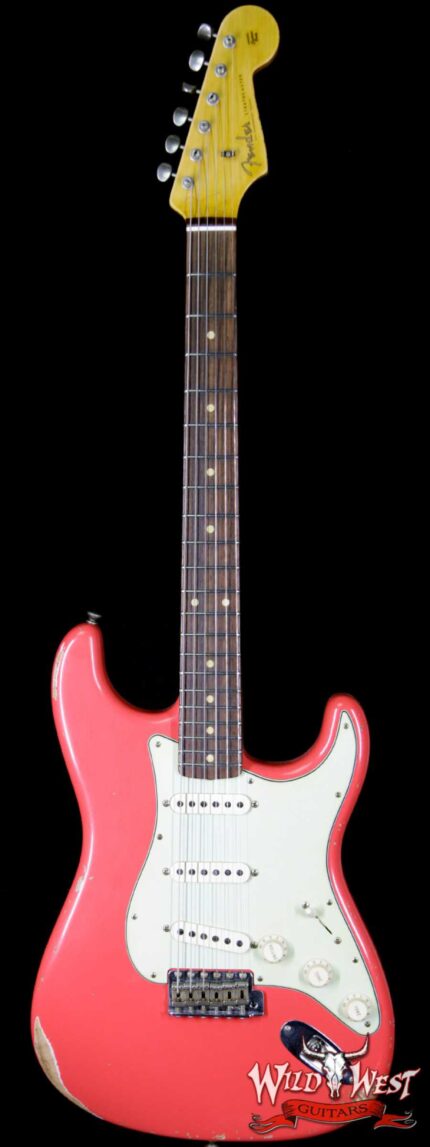 2018 Fender Custom Shop 1961 Stratocaster Relic Rosewood Slab Fingerboard Fiesta Red