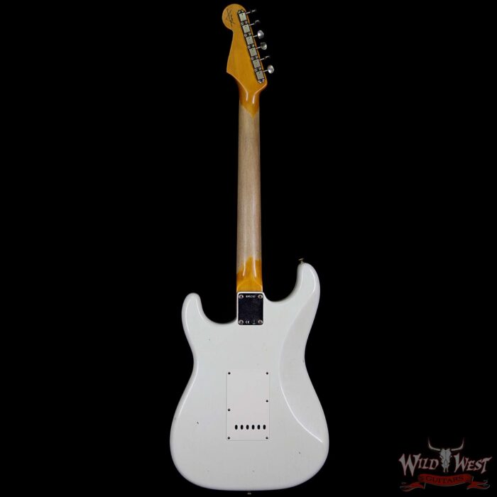 Fender Custom Shop 1961 Stratocaster Jouneyman Relic with Dirty Neck Slab Rosewood Board Olympic White - Image 6