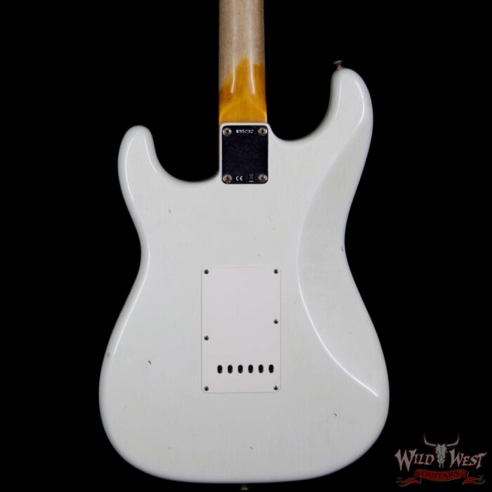 Fender Custom Shop 1961 Stratocaster Jouneyman Relic with Dirty Neck Slab Rosewood Board Olympic White - Image 7