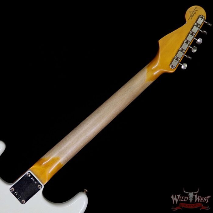 Fender Custom Shop 1961 Stratocaster Jouneyman Relic with Dirty Neck Slab Rosewood Board Olympic White - Image 13