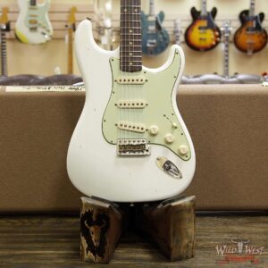 Fender Custom Shop 1961 Stratocaster Jouneyman Relic with Dirty Neck Slab Rosewood Board Olympic White - Image 11