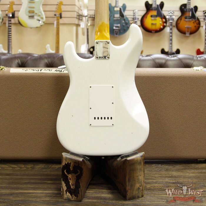 Fender Custom Shop 1961 Stratocaster Jouneyman Relic with Dirty Neck Slab Rosewood Board Olympic White - Image 15