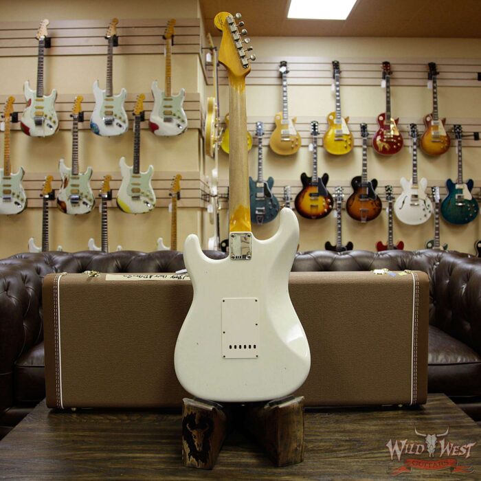 Fender Custom Shop 1961 Stratocaster Jouneyman Relic with Dirty Neck Slab Rosewood Board Olympic White - Image 16