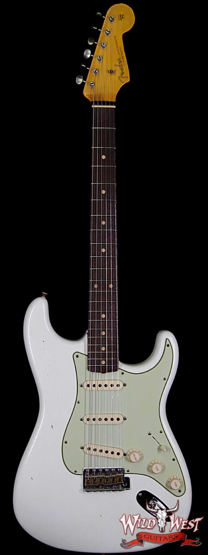 Fender Custom Shop 1961 Stratocaster Jouneyman Relic with Dirty Neck Slab Rosewood Board Olympic White - Image 1