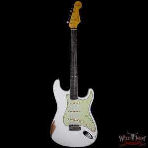 Fender Custom Shop 1961 Stratocaster Relic Rosewood Fingerboard Olympic White - Image 5