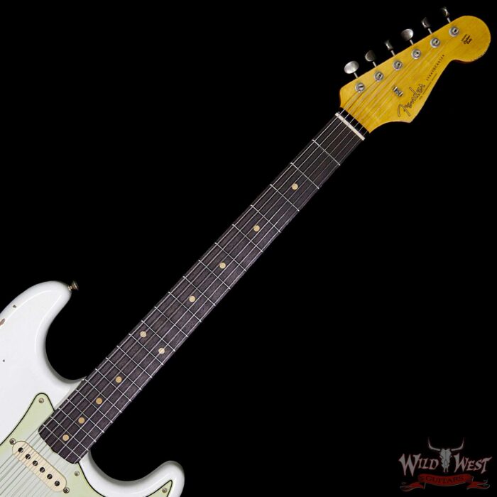 Fender Custom Shop 1961 Stratocaster Relic Rosewood Fingerboard Olympic White - Image 9