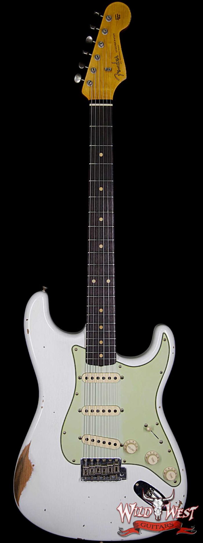 Fender Custom Shop 1961 Stratocaster Relic Rosewood Fingerboard Olympic White - Image 1