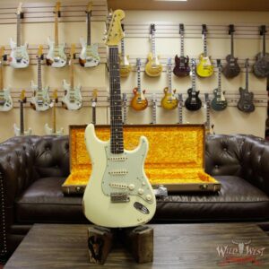 2018 Fender Custom Shop 1961 Stratocaster Relic Rosewood Slab Fingerboard 3 Vintage White - Image 12