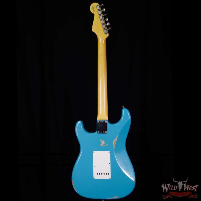 2018 Fender Custom Shop 1961 Stratocaster Relic Rosewood Slab Fingerboard Taos Turquoise - Image 6