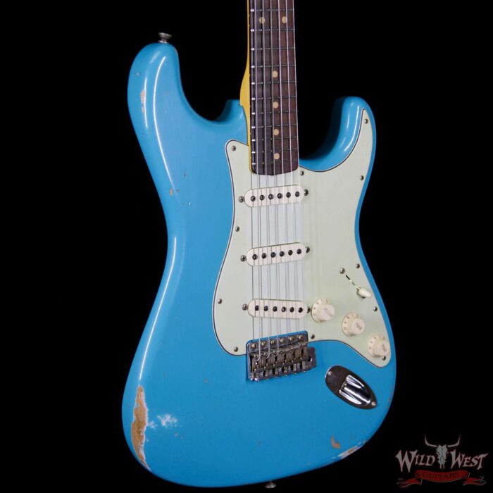 2018 Fender Custom Shop 1961 Stratocaster Relic Rosewood Slab Fingerboard Taos Turquoise - Image 4