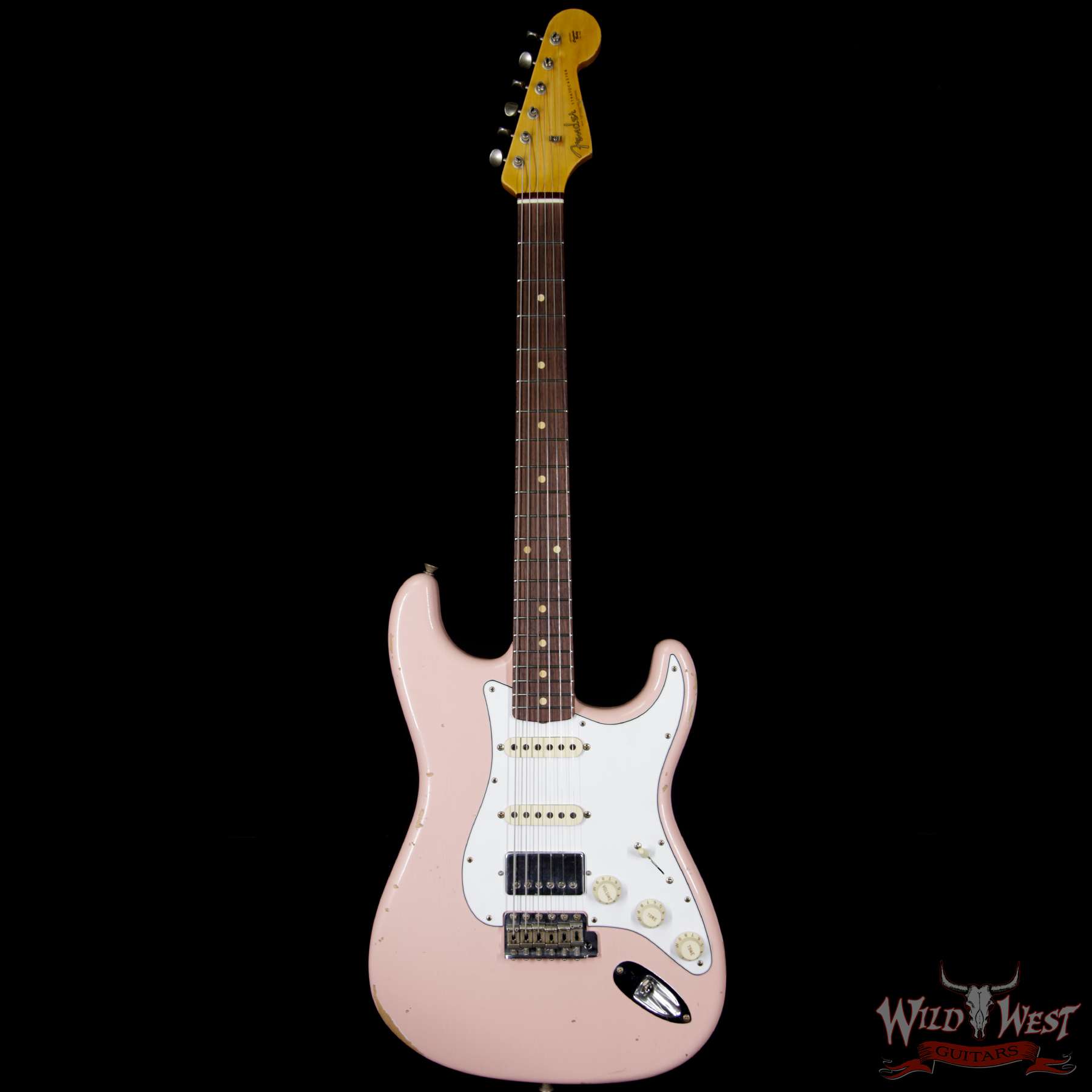 fender-1962strat-relic-hss-shp-r92341-bf__wwg.jpg 2018 Fender Custom Shop 1962 Stratocaster HSS EVH Pickup Relic Rosewood Fingerboard Shell Pink - Image 5