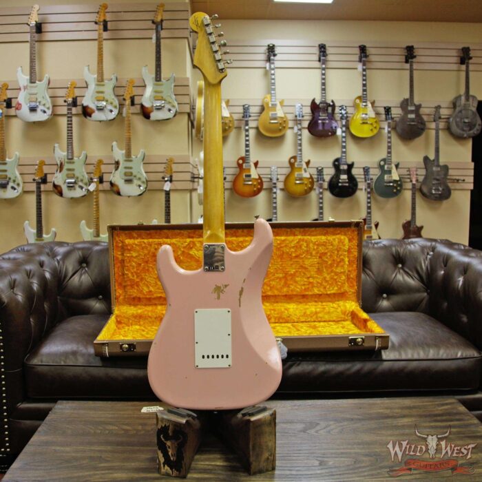 2018 Fender Custom Shop 1962 Stratocaster HSS EVH Pickup Relic Rosewood Fingerboard Shell Pink - Image 14