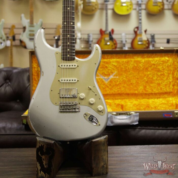 Fender Custom Shop 1962 Stratocaster HSS EVH Pickup Relic Rosewood Fingerboard Inca Silver - Image 6