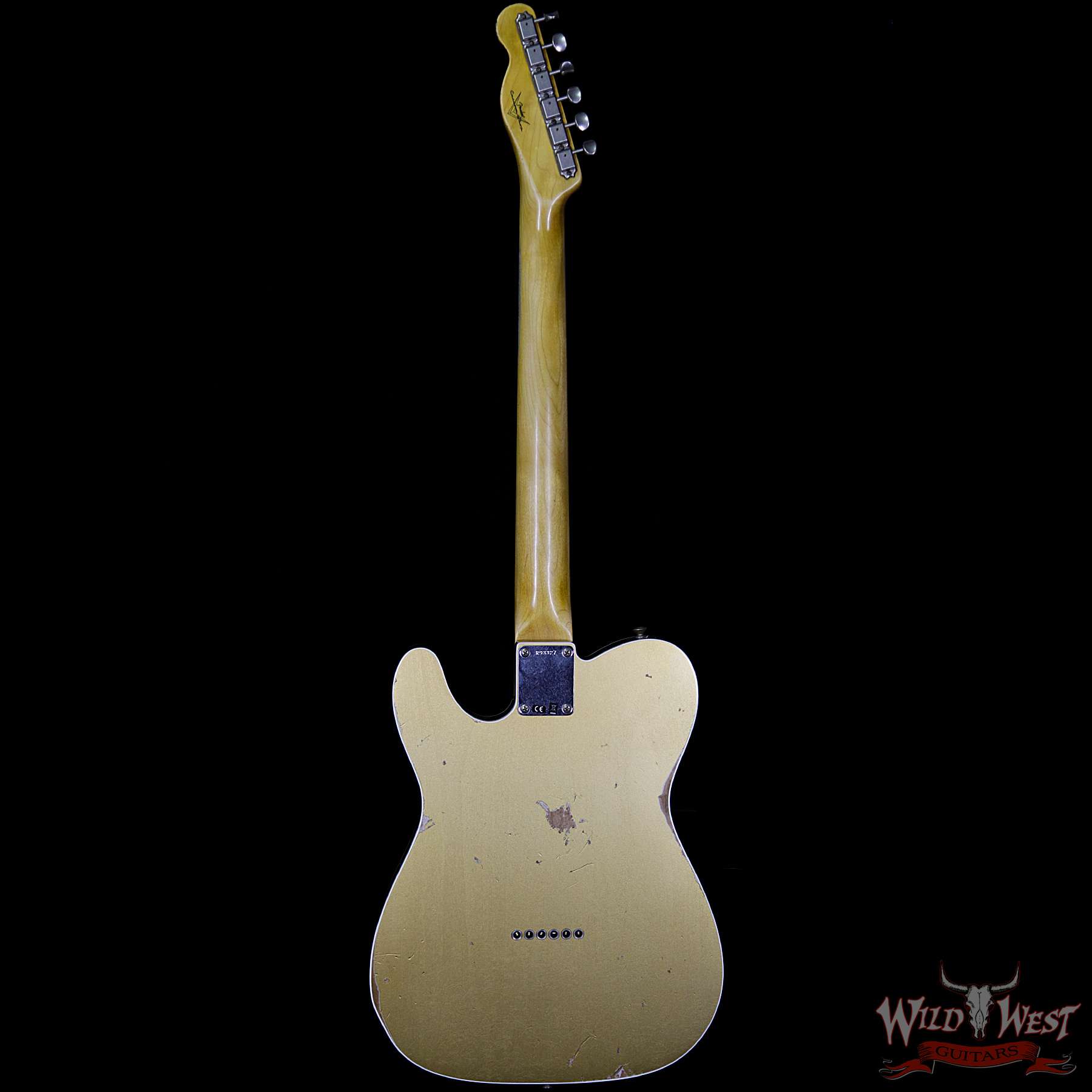 fender-1962tele-relic-azg-r93327-bb__wwg.jpg Fender Custom Shop 1962 Telecaster Custom Relic HH EVH Pickups Aztec Gold - Image 6