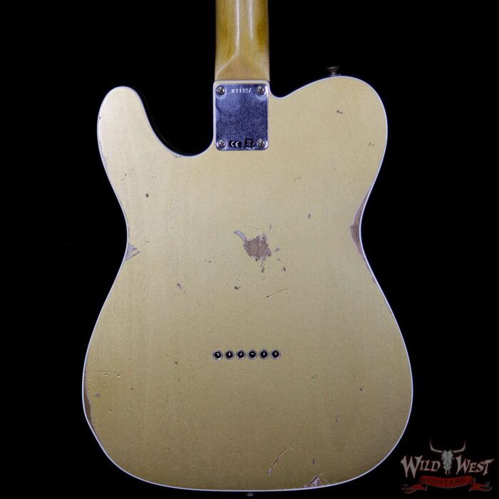 Fender Custom Shop 1962 Telecaster Custom Relic HH EVH Pickups Aztec Gold - Image 7