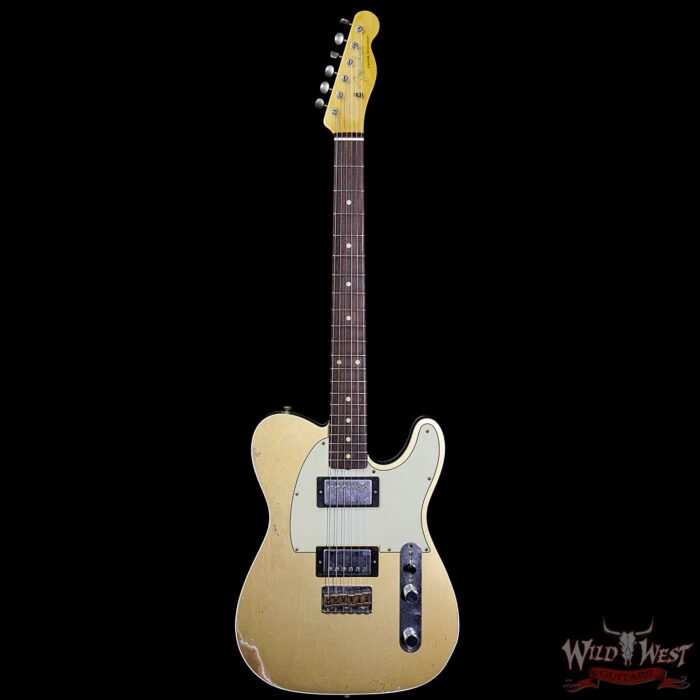 Fender Custom Shop 1962 Telecaster Custom Relic HH EVH Pickups Aztec Gold - Image 5