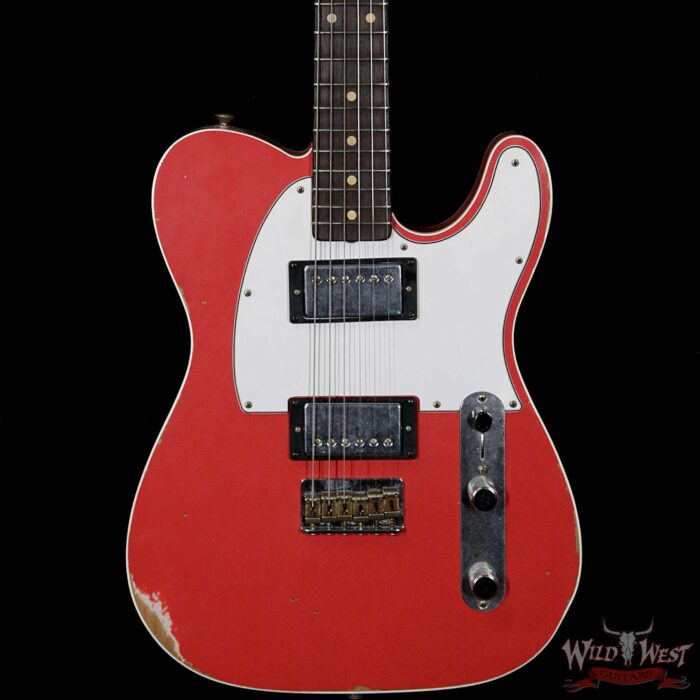 2018 Fender Custom Shop 1962 Telecaster Custom Relic HH EVH Pickups Fiesta Red - Image 4