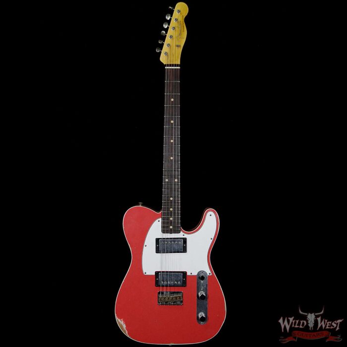 2018 Fender Custom Shop 1962 Telecaster Custom Relic HH EVH Pickups Fiesta Red - Image 5