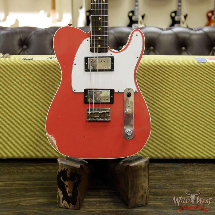 2018 Fender Custom Shop 1962 Telecaster Custom Relic HH EVH Pickups Fiesta Red - Image 11