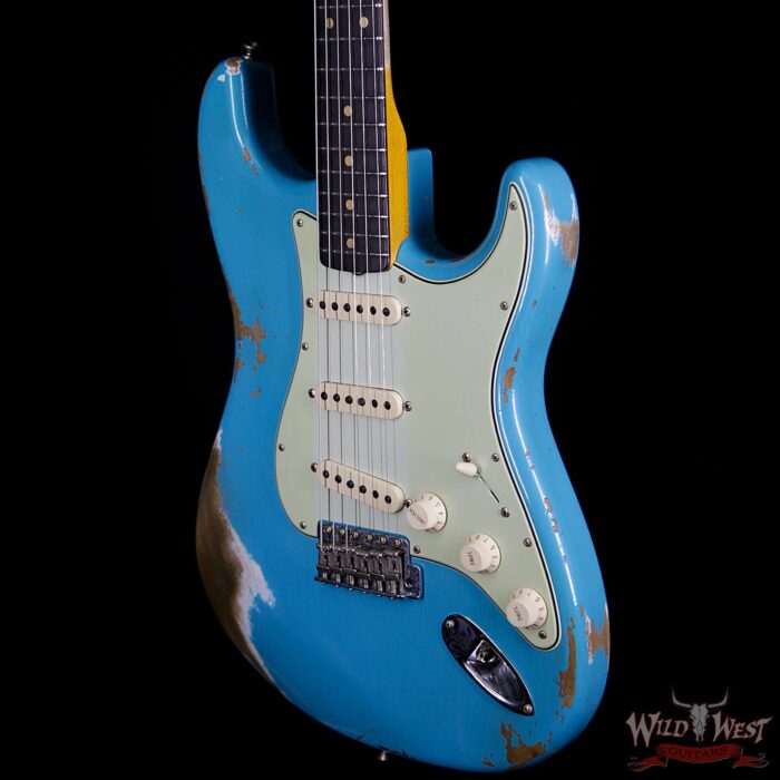 Fender 1963 Stratocaster Heavy Relic AAA Rosewood Fingerboard Taos Turquoise - Image 2