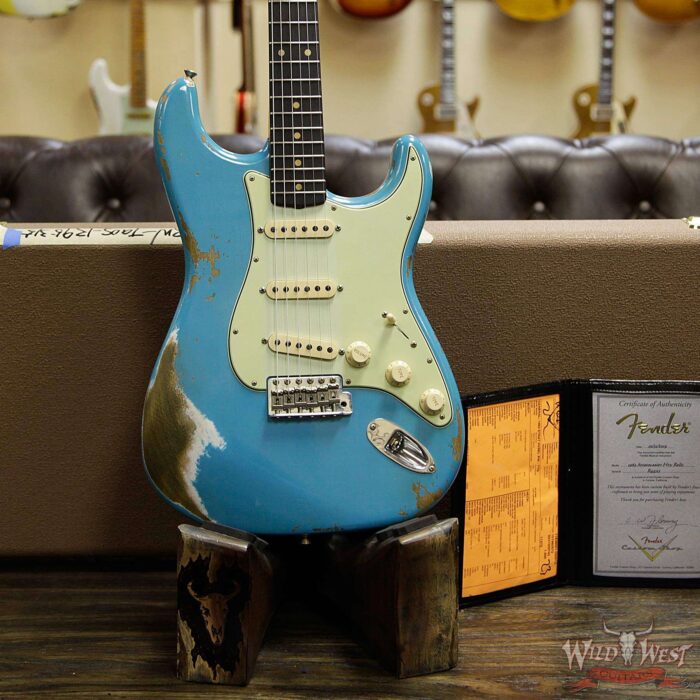 Fender 1963 Stratocaster Heavy Relic AAA Rosewood Fingerboard Taos Turquoise - Image 12