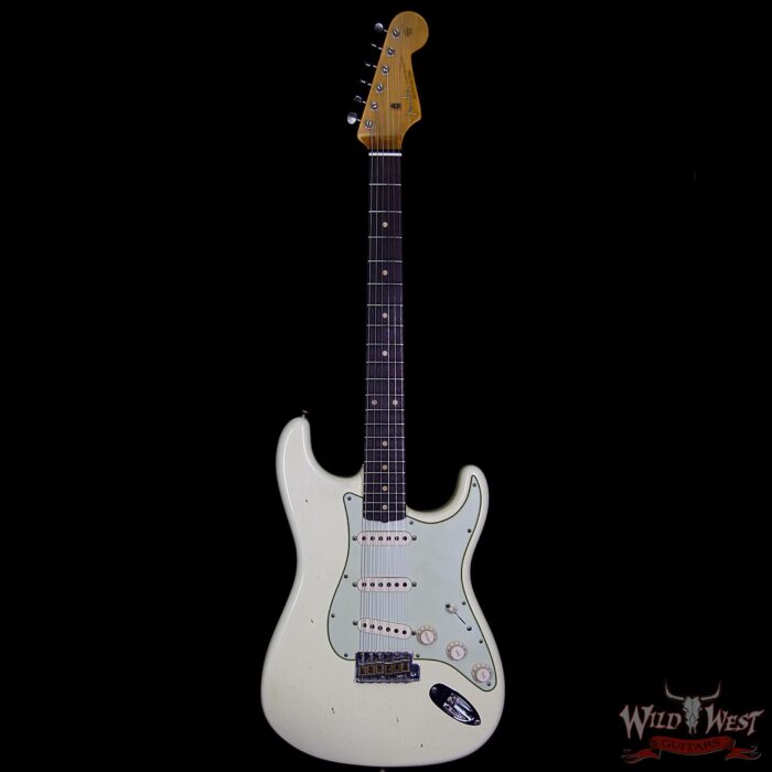 Fender Custom Shop 1963 Stratocaster Journeyman Relic with Dirty Neck Rosewood Board Vintage White - Image 5